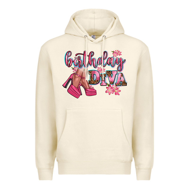 Birthday Diva Premium Hoodie by AdoDesignShop | Teevron