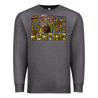 Charcoal Heather gone hunting western Premium Sweatshirt - texasbilliewilder