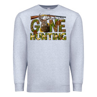 Heather Grey gone hunting western Premium Sweatshirt - texasbilliewilder