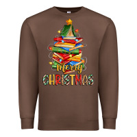 Chestnut book christmas tree merry christmas Premium Sweatshirt - Zillion Design Studio