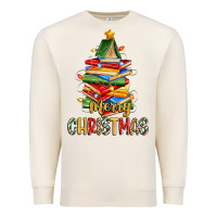 Sandshell book christmas tree merry christmas Premium Sweatshirt - Zillion Design Studio