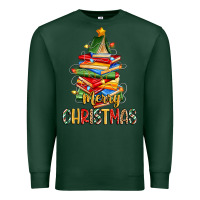 Sports Green book christmas tree merry christmas Premium Sweatshirt - Zillion Design Studio