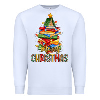 White book christmas tree merry christmas Premium Sweatshirt - Zillion Design Studio