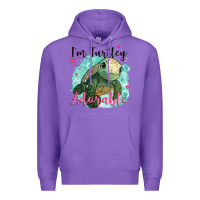 Purple i'm turtley adorable Premium Hoodie - JahusDesignShop