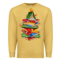 Antique Gold book christmas tree Premium Sweatshirt - Zillion Design Studio