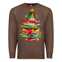 Chestnut book christmas tree Premium Sweatshirt - Zillion Design Studio