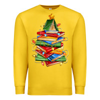 Lemon book christmas tree Premium Sweatshirt - Zillion Design Studio