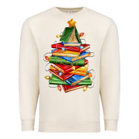 Sandshell book christmas tree Premium Sweatshirt - Zillion Design Studio