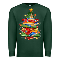Sports Green book christmas tree Premium Sweatshirt - Zillion Design Studio
