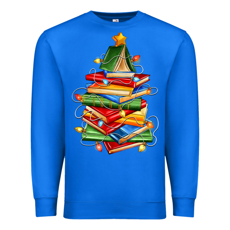 Book Christmas Tree Premium Sweatshirt by Zillion Design Studio | Teevron