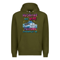 Army Green husband and wife cruising partners for life Premium Hoodie - JahusDesignShop