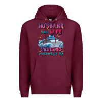 Burgundy husband and wife cruising partners for life Premium Hoodie - JahusDesignShop