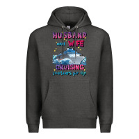 Charcoal Heather husband and wife cruising partners for life Premium Hoodie - JahusDesignShop