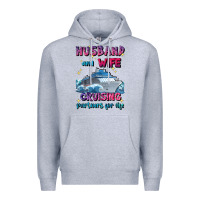 Heather Grey husband and wife cruising partners for life Premium Hoodie - JahusDesignShop
