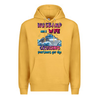 Mustard husband and wife cruising partners for life Premium Hoodie - JahusDesignShop