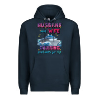 Navy husband and wife cruising partners for life Premium Hoodie - JahusDesignShop
