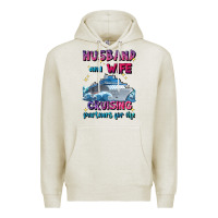 Oatmeal Heather husband and wife cruising partners for life Premium Hoodie - JahusDesignShop