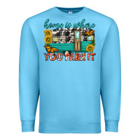 Ocean Blue home is where  you park it Premium Sweatshirt - texasbilliewilder