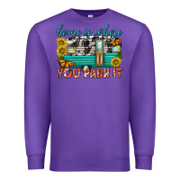 Purple home is where  you park it Premium Sweatshirt - texasbilliewilder