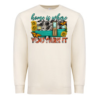 Sandshell home is where  you park it Premium Sweatshirt - texasbilliewilder