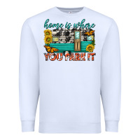 White home is where  you park it Premium Sweatshirt - texasbilliewilder