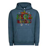 Pigment Midnight Navy feliz navidad Urban Hoodie - JahusDesignShop