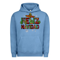 Pigment Pebble Blue feliz navidad Urban Hoodie - JahusDesignShop