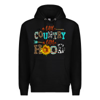Black a little country a little hood Premium Hoodie - AdoDesignShop