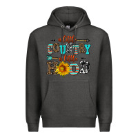 Charcoal Heather a little country a little hood Premium Hoodie - AdoDesignShop