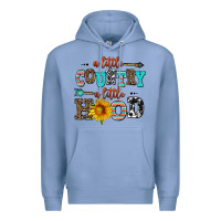 Colony Blue a little country a little hood Premium Hoodie - AdoDesignShop