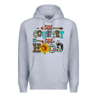 Heather Grey a little country a little hood Premium Hoodie - AdoDesignShop