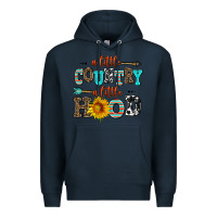 Navy a little country a little hood Premium Hoodie - AdoDesignShop