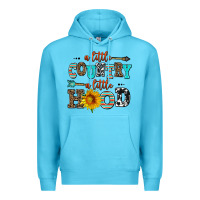 Ocean Blue a little country a little hood Premium Hoodie - AdoDesignShop