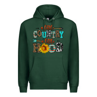 Sports Green a little country a little hood Premium Hoodie - AdoDesignShop