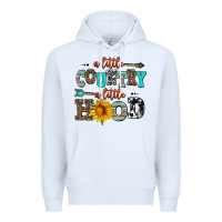 White a little country a little hood Premium Hoodie - AdoDesignShop