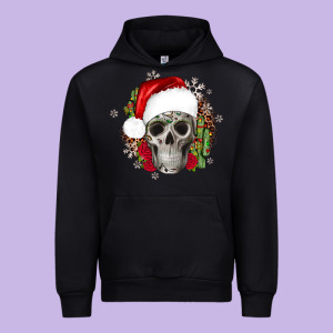 Skull Christmas Cactus Urban Hoodie Designed By Jahusdesignshop