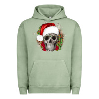 Pigment Oil Green skull Christmas cactus Urban Hoodie - JahusDesignShop