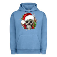 Pigment Pebble Blue skull Christmas cactus Urban Hoodie - JahusDesignShop