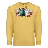 Antique Gold labrador retriever dog coffee cups Premium Sweatshirt - texasbilliewilder