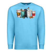 Ocean Blue labrador retriever dog coffee cups Premium Sweatshirt - texasbilliewilder