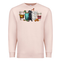 Pale Pink labrador retriever dog coffee cups Premium Sweatshirt - texasbilliewilder