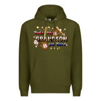 Army Green that's my grandson out there baseball Premium Hoodie - JahusDesignShop