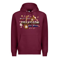 Burgundy that's my grandson out there baseball Premium Hoodie - JahusDesignShop