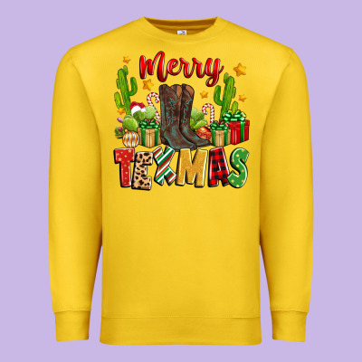 Merry Texmas Premium Sweatshirt Designed By Zillion Design Studio