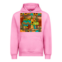 Fuchsia Pink hello fall pumpkin Urban Hoodie - JahusDesignShop