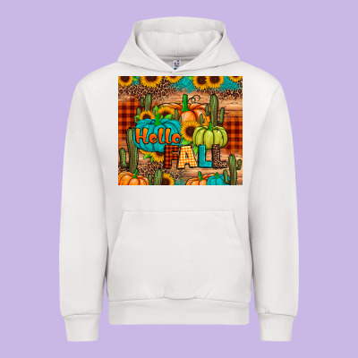 Hello Fall Pumpkin Urban Hoodie Designed By Jahusdesignshop