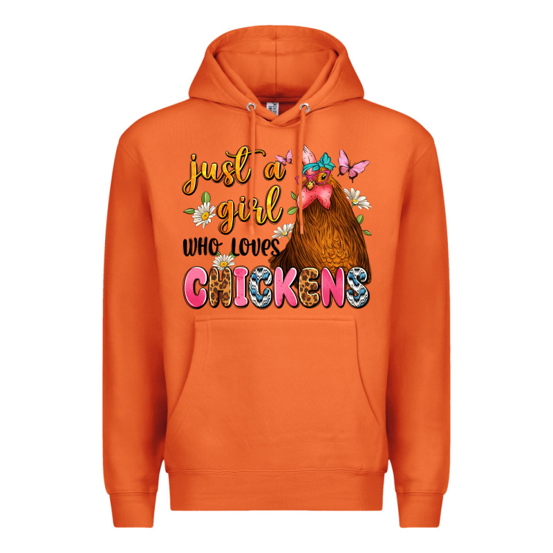 Just A Girl Who Loves Chickens Premium Hoodie by JahusDesignShop | Teevron