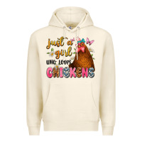 Tofu just a girl who loves chickens Premium Hoodie - JahusDesignShop