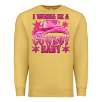 Antique Gold i wanna be a cowboy baby Premium Sweatshirt - texasbilliewilder