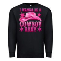 Black i wanna be a cowboy baby Premium Sweatshirt - texasbilliewilder